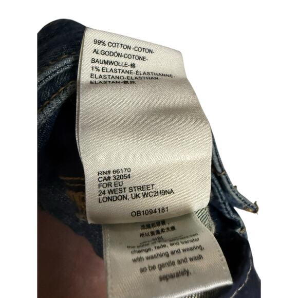 Anthropologie Pilcro and the Letterpress Cropped Wide Leg Pleated Blue Jeans 28 - Picture 11 of 11